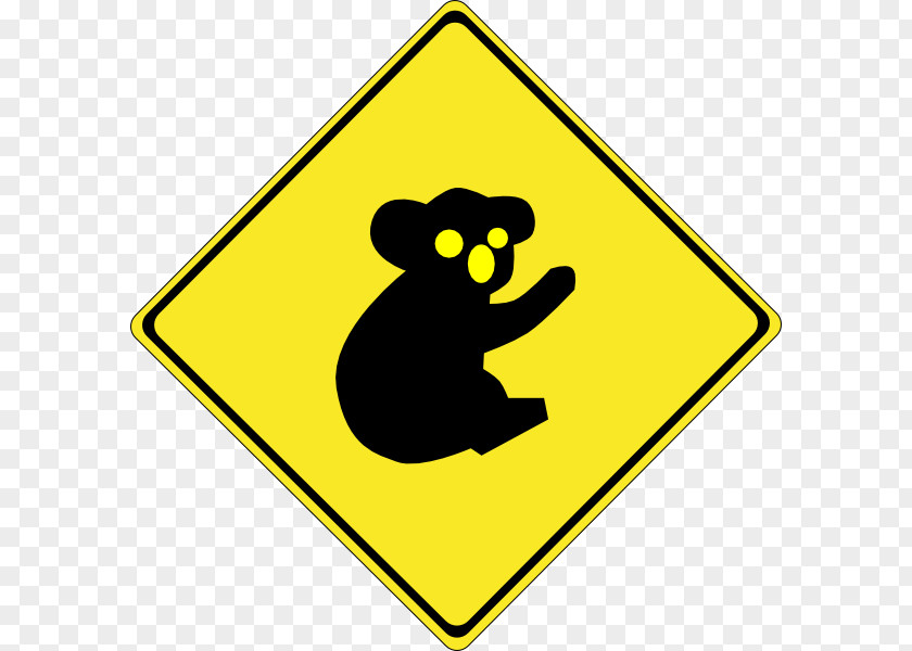 Koala Traffic Sign Pedestrian Crossing Warning Road PNG