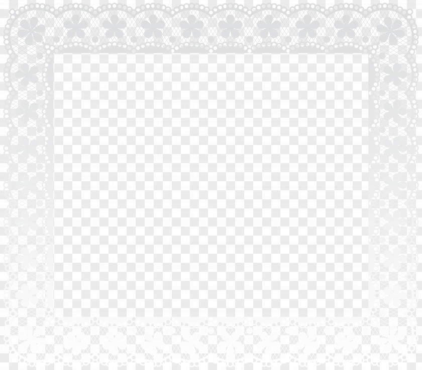 Lace Border Frame Clip Art Image Black And White Pattern PNG