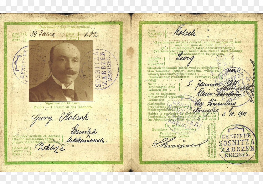 Upper Silesia Identity Document PNG