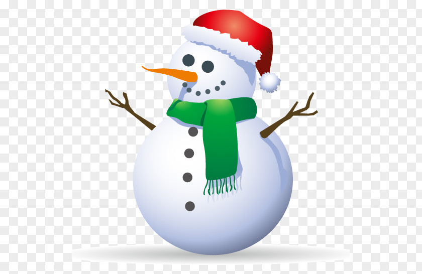 Vector Snowman Christmas PNG