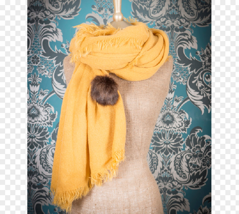 Autumn Silk Yellow Scarf Latte Neck PNG