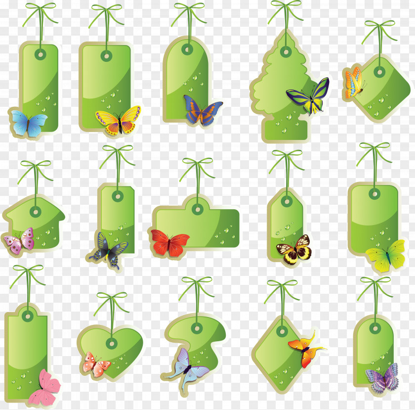 Green Tag Sticker Clip Art PNG