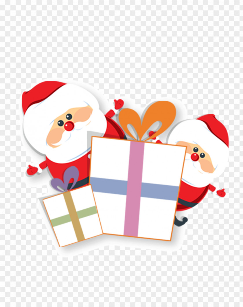 Santa Claus And Gifts Image Royal Christmas Message Wish Card PNG