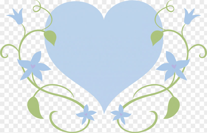Blue Dream Love Tree Vine Motif Pattern PNG