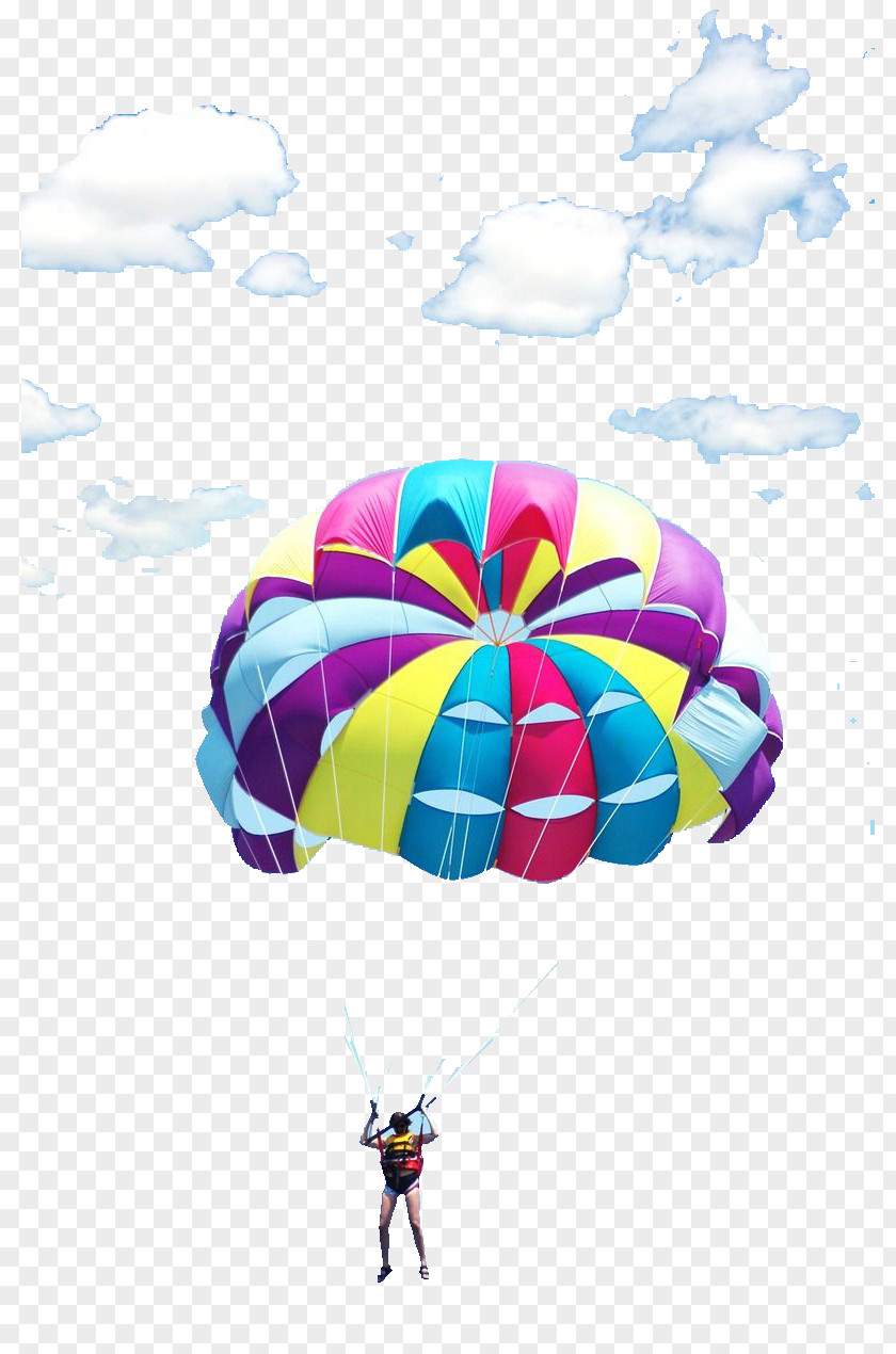 Color Parachute Parachuting Extreme Sport PNG