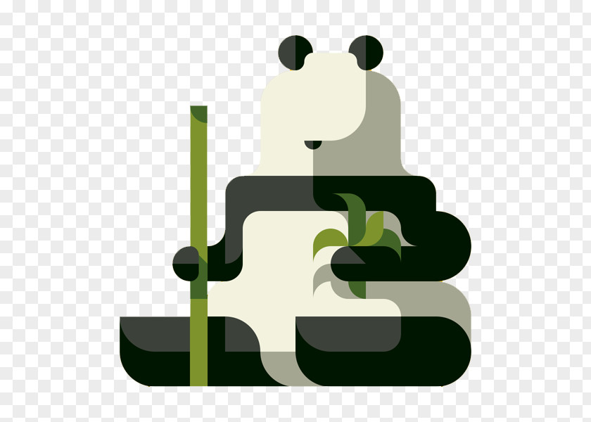 Flat Giant Panda Drawing Behance Illustration PNG