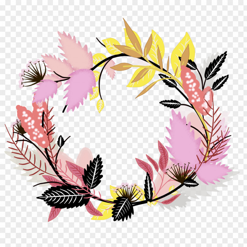 Floral Wreath Flower Design Blume Clip Art PNG
