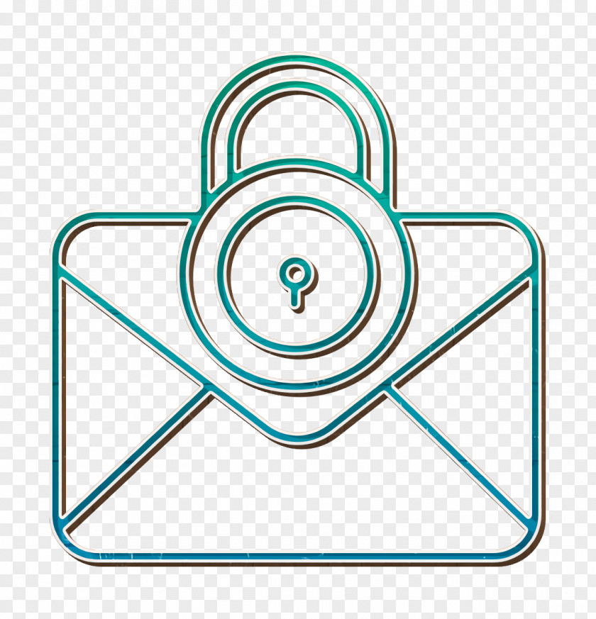 Letter Icon Lock Cyber PNG