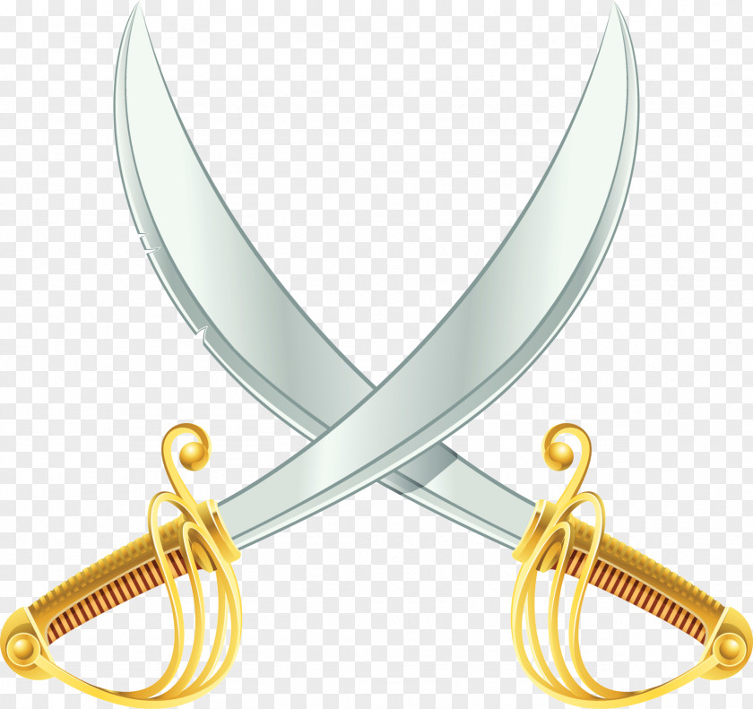 Pirate Weapon Knife Sabre Sword Illustration PNG