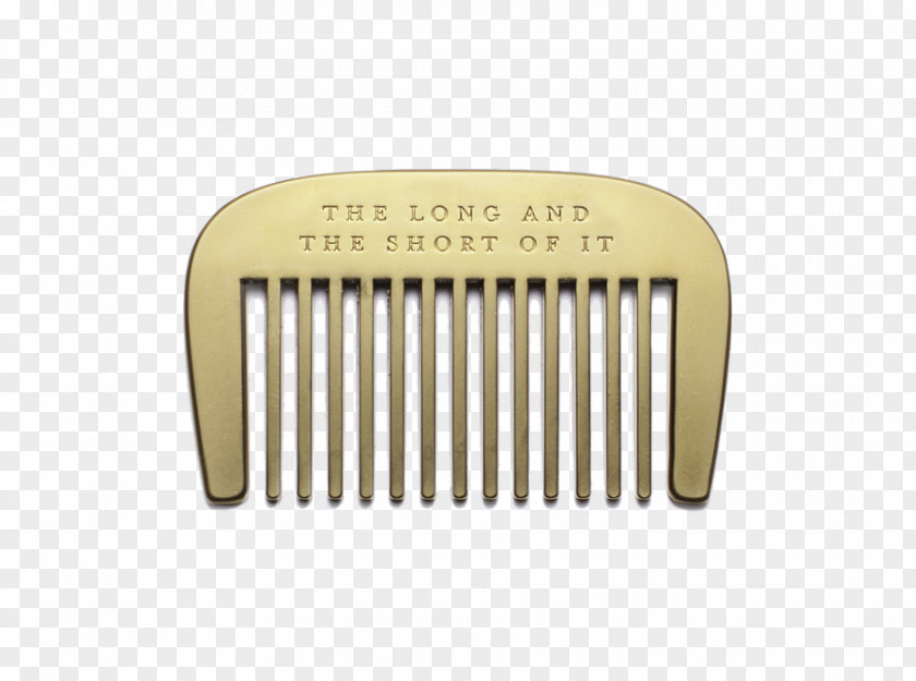 Brass Comb Beard Man Tool PNG