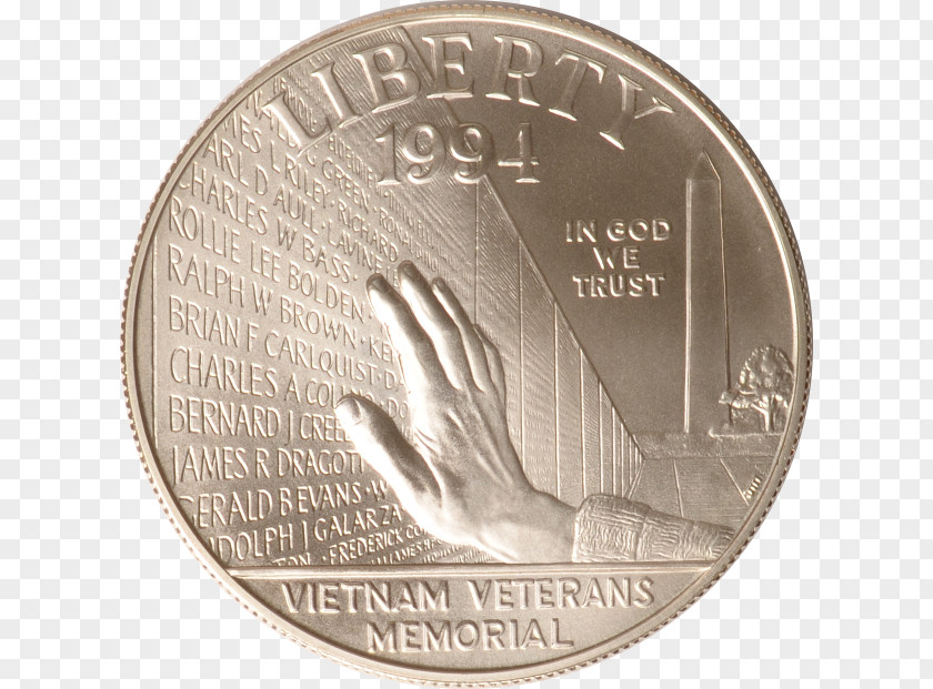 Vietnam Memorial Quarter Medal Nickel PNG