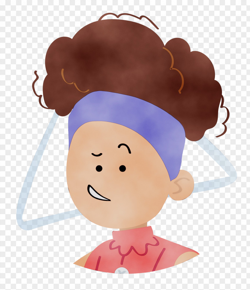 Cartoon Face Forehead Headgear PNG