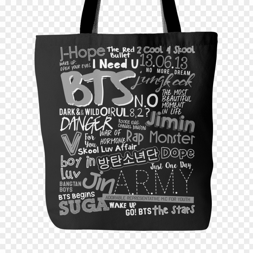 T-shirt Tote Bag BTS K-pop Canvas PNG