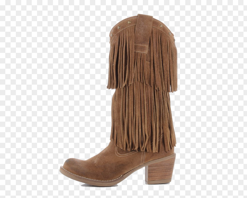 Botas Cowboy Boot Shoe Fringe Leather PNG