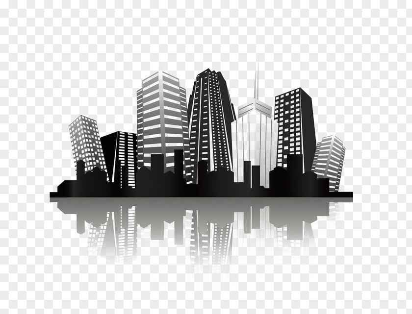 Skyscrapers Silhouette Stock Illustration City PNG