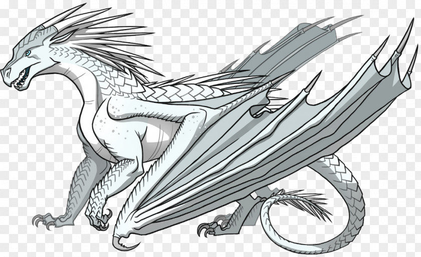 Dragon Wings Of Fire Coloring Book Breathing PNG