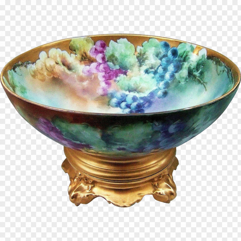 Hand Painted Grapes Tableware Ceramic Bowl Plate Porcelain PNG