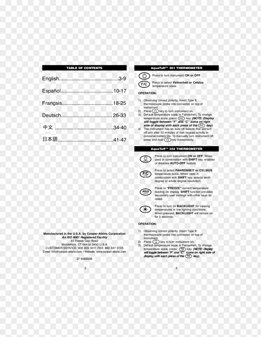 Product Manual Thermometer Calibration .de Celsius Sensor PNG