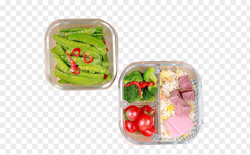 Square Glass Box Bento PNG