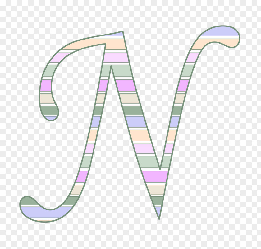 Letter N Alphabet M-STrIPES Font PNG
