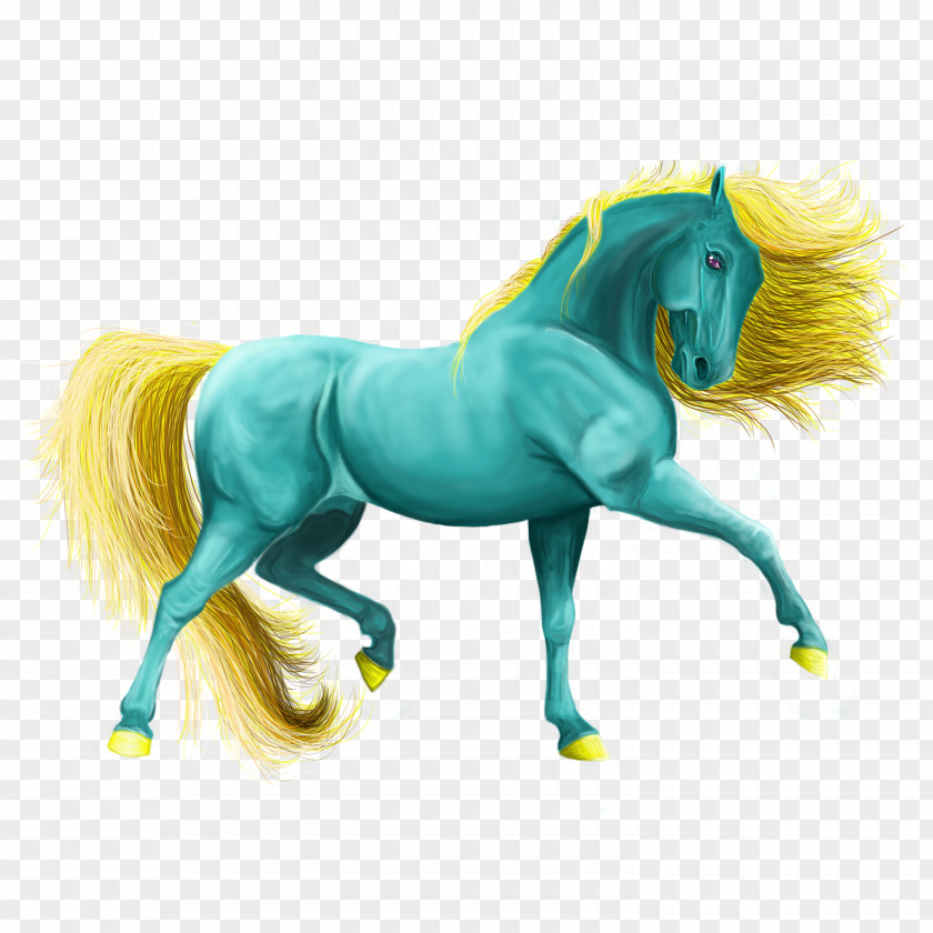 Mustang Stallion Halter Freikörperkultur Turquoise PNG