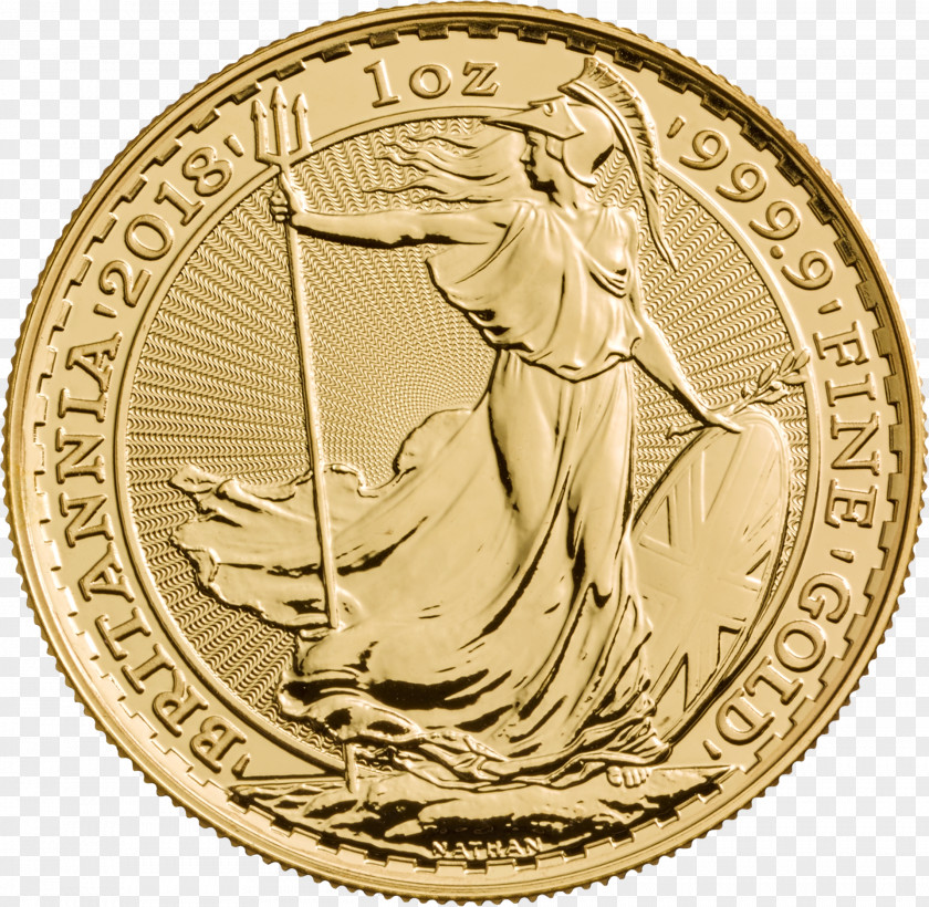 Oz Royal Mint Britannia Bullion Coin Gold PNG