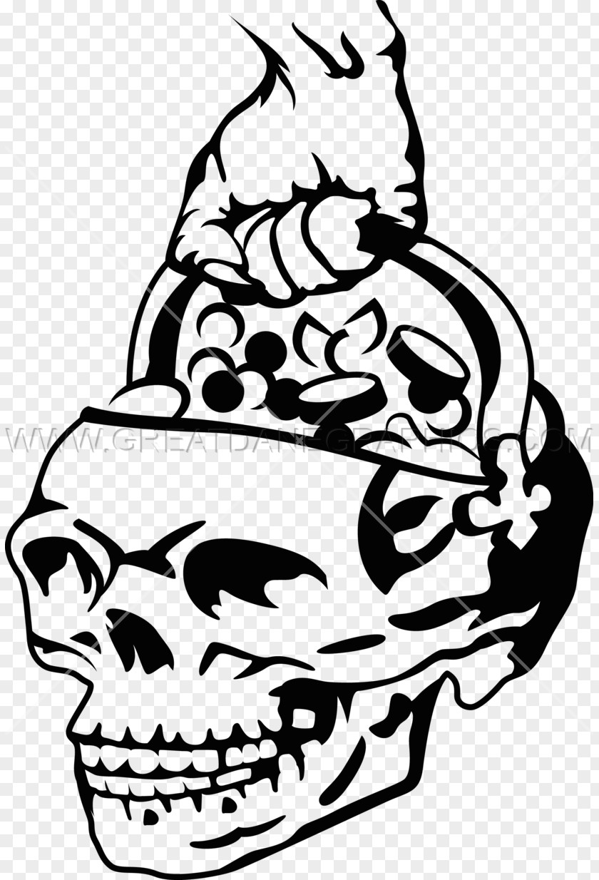 Skull T Shirt Printing White Line Art Clip PNG