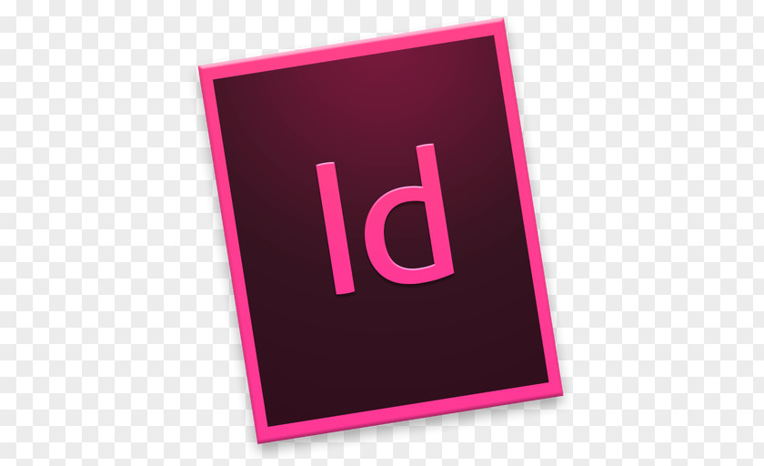 Adobe Id Pink Square Purple Text PNG