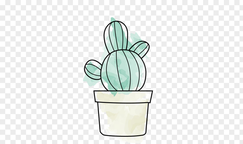 Cactus Cactaceae Sticker Flowerpot Adobe Illustrator PNG