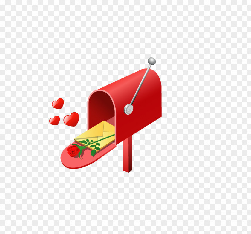 Red Box Post Letter Icon PNG