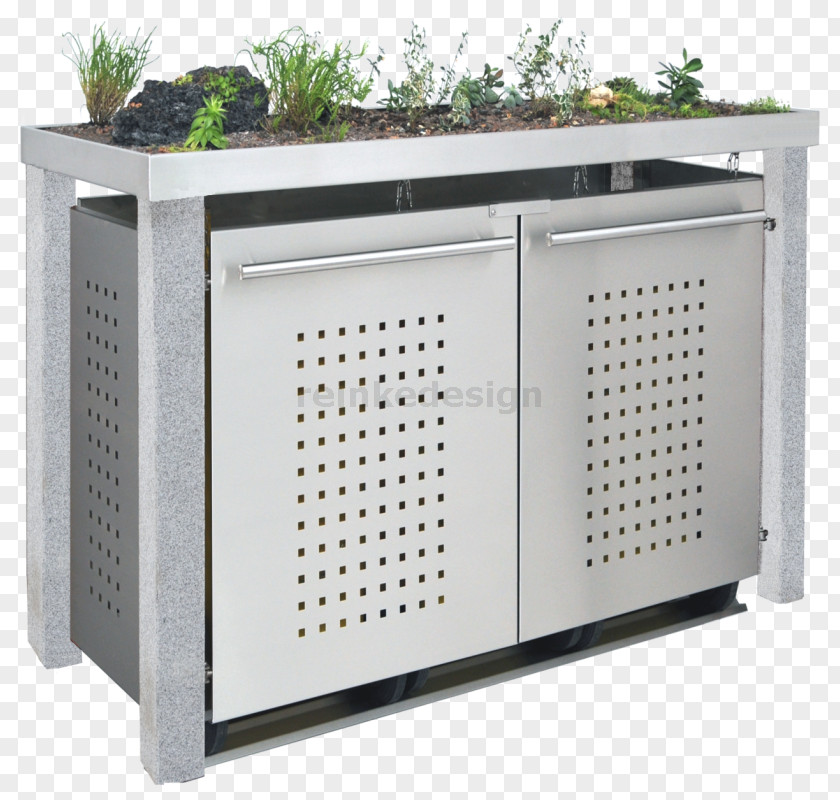 Reinkedesign GmbH Edelstaal Wheelie Bin Garden Stainless Steel PNG