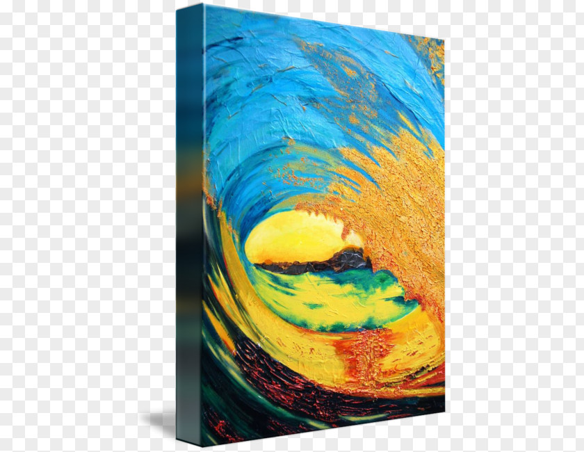 Surf Beach Huntington Modern Art Abstract Painting Contemporary PNG