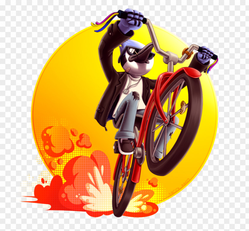 Bicycle Mordecai Cartoon Digital Art PNG