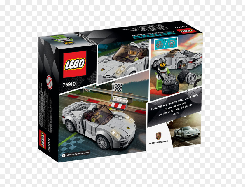 Porsche LEGO 75910 Speed Champions 918 Spyder Car McLaren P1 PNG