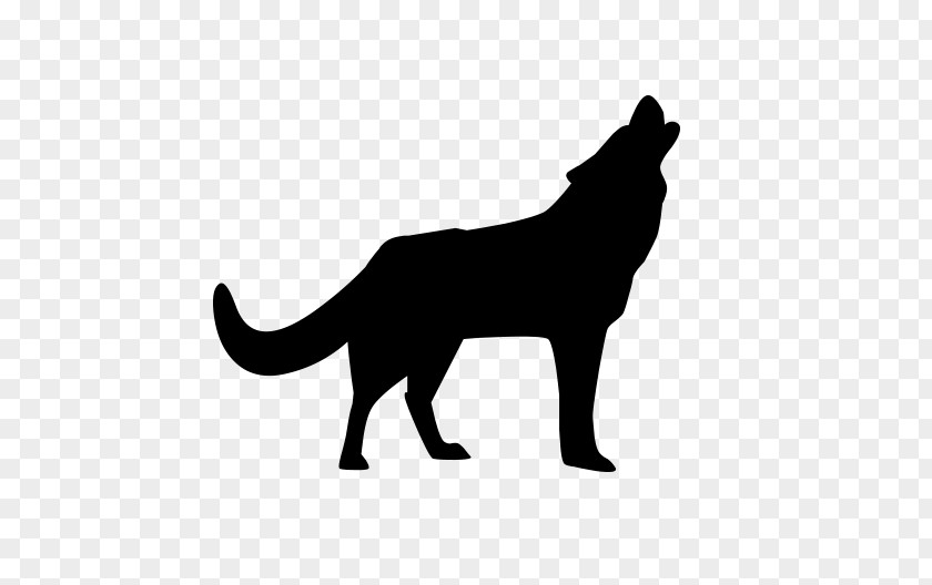 Wolf Howling In The Moonlight Dog Black PNG