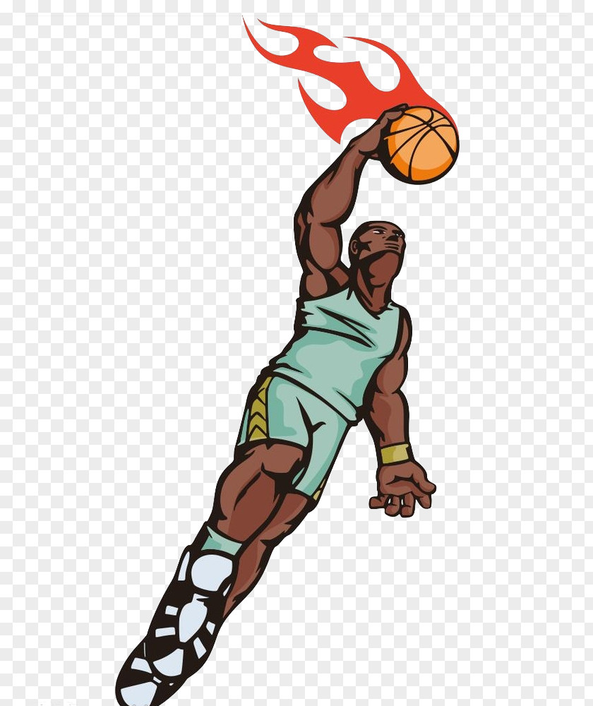 Basketball Player Dunk Sport Slam Illustration PNG