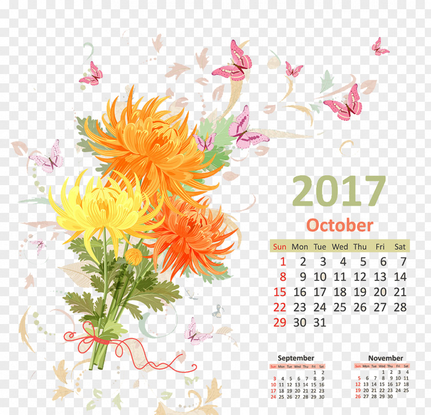 Calendar October PNG