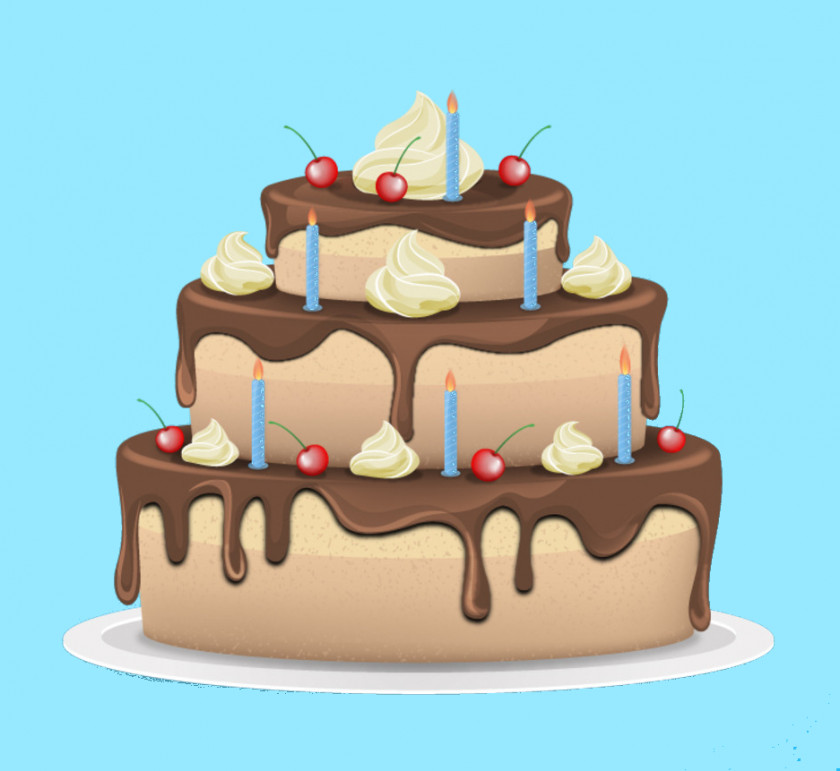 Chocolate Cake Birthday Torte Tart Frosting & Icing PNG