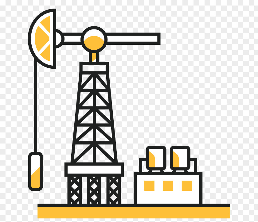 Vector Drilling Equipment Scenes Work Petroleum Oil Well Field Platform PNG