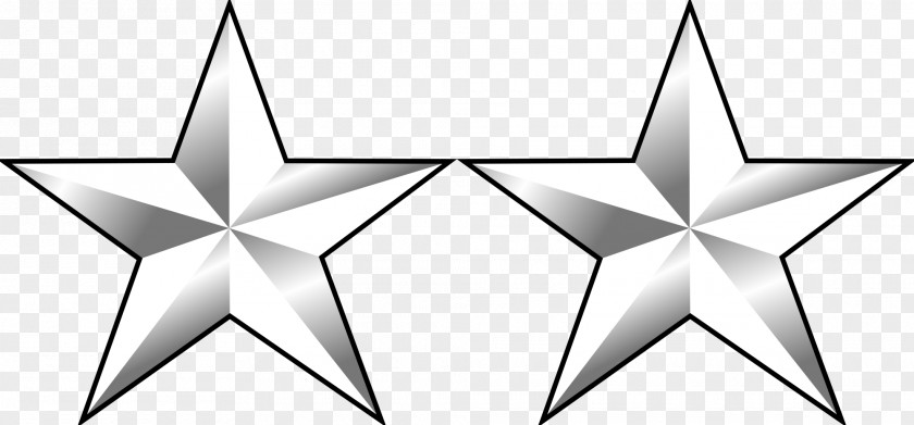 WHITE STARS Six-star Rank United States Army Officer Insignia Two-star General PNG