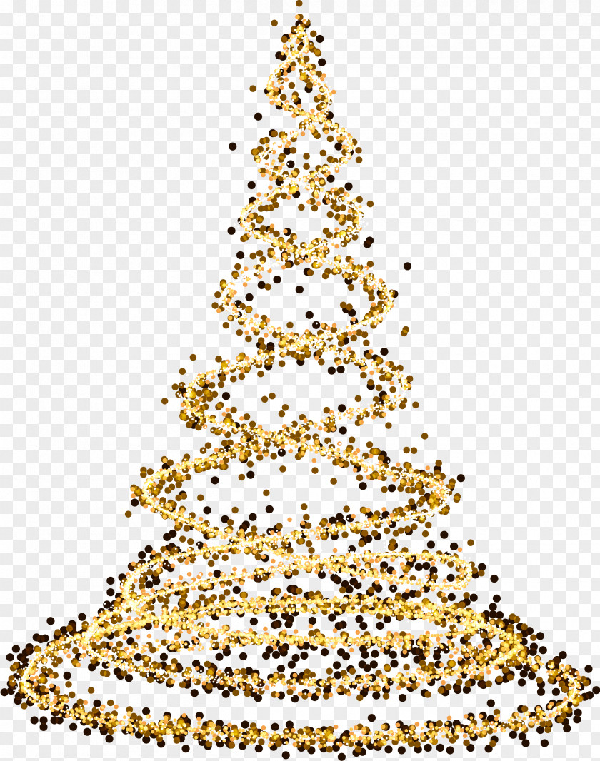 Christmas Tree Light Effect Santa Claus Gold PNG