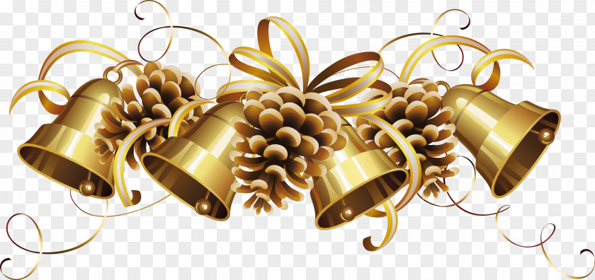 New Year Christmas Bell Clip Art PNG