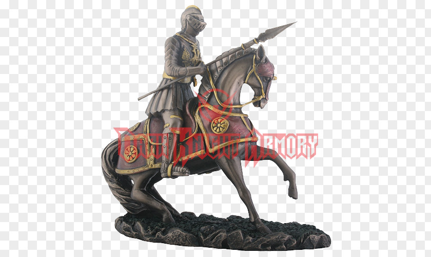 Knight Horse Equestrian Statue Crusades Figurine PNG