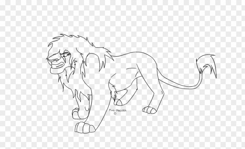 Lion Watercolor Line Art Mufasa Scar Roar PNG