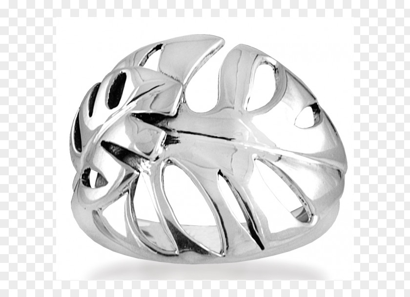Monstera Ring Silver Jewellery Gold Topaz PNG