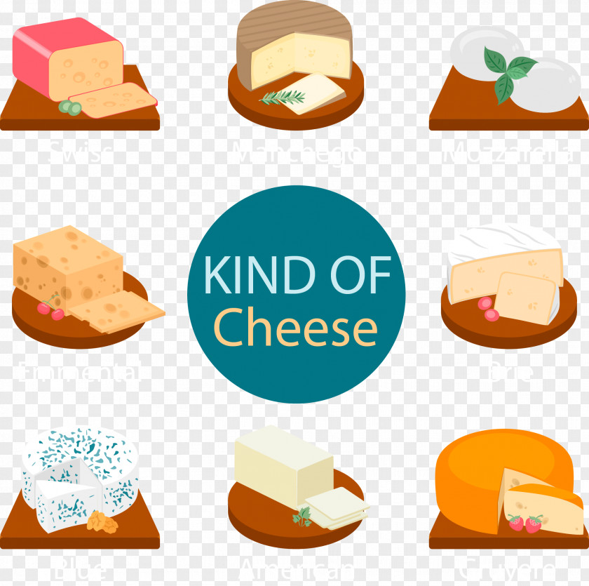 Vector Hand-painted Cheese Clip Art PNG