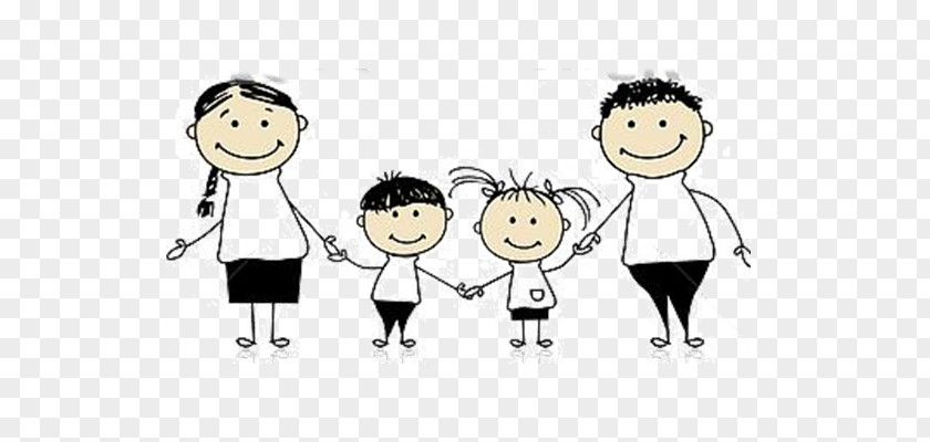 Family Drawing Poster Sketch PNG