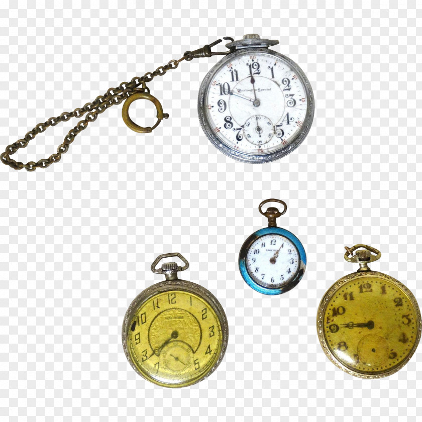 Pocket Watch Locket 01504 Silver Body Jewellery PNG