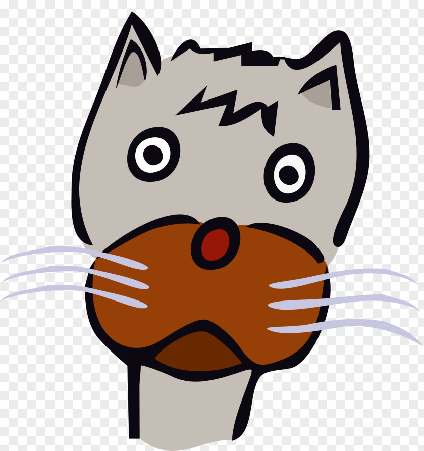 Surprise Cat Drawing Clip Art PNG