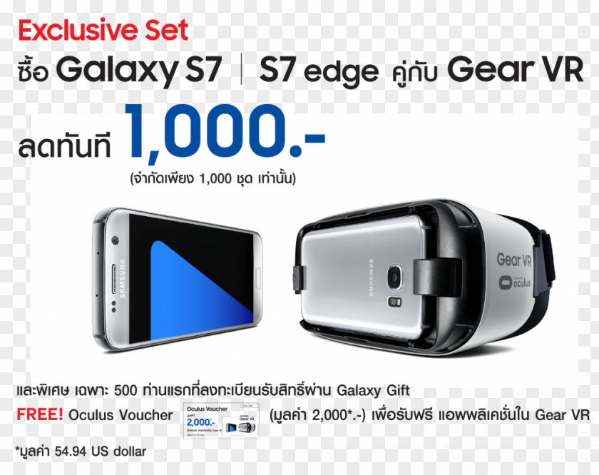 Samsung GALAXY S7 Edge Gear VR Virtual Reality Telephone PNG